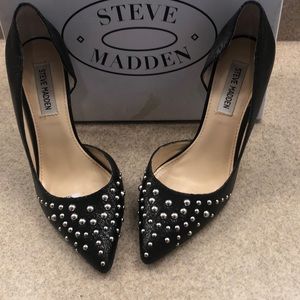 Steve Madden silver studded high heels